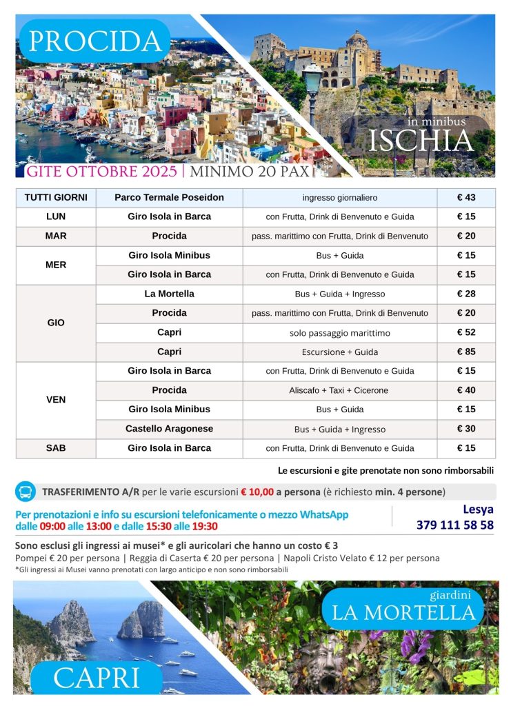 Escursioni Ischia mese di Ottobre - IschiaEnjoy